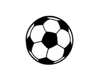 ae35 Fußball Aufnäher Sport Ball Kicker Bügelbild Applikation Patch Flicken Größe 7,0 x 7,0 cm