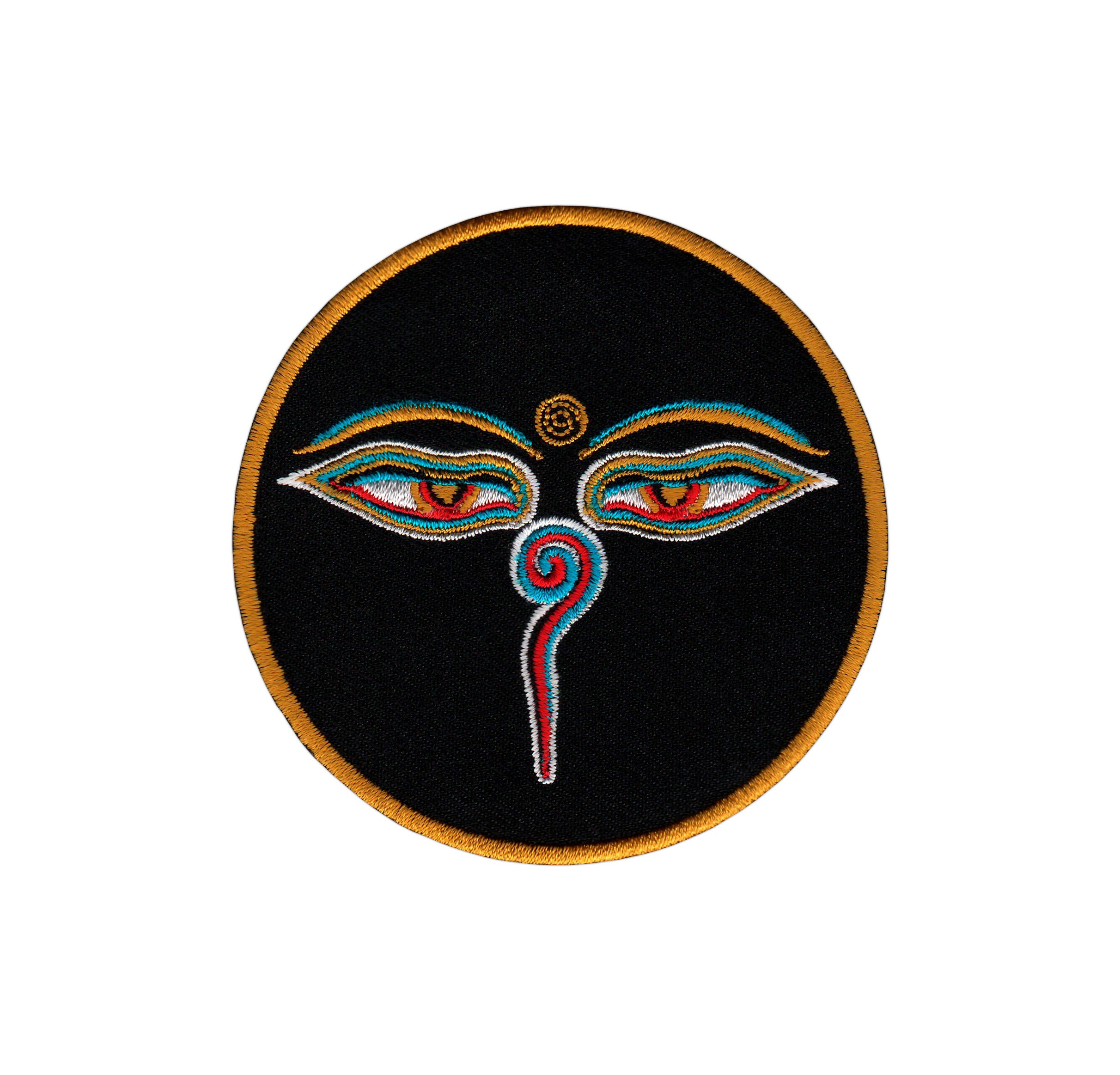Esoteric Patch Bk99 Buddha Eyes Black Esoteric Yoga Patch Iron-on Applique Patch 7.8 X ...
