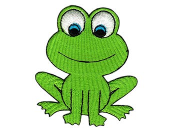 Ac36 Frog Animal Frog comic Children patch patches size 6.2 x 7.2 cm