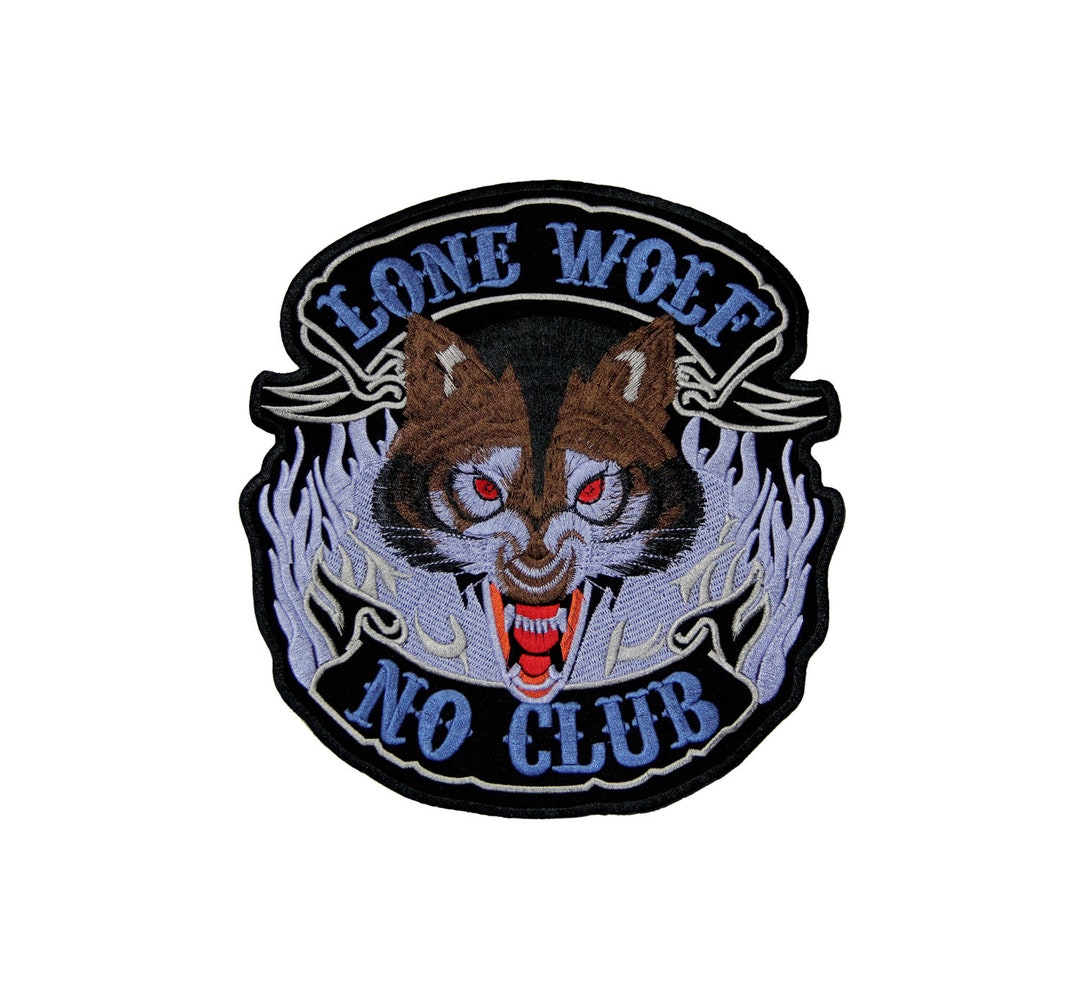 Wolf Biker Patch Large Wolf Embroidered Patch Iron-on Patch 