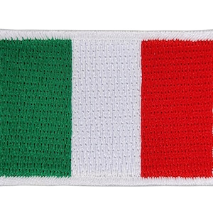 bk05 - Italy flag small iron-on patch, iron-on patch, iron-on transfer, application patch, size 4.5 x 3.0 cm
