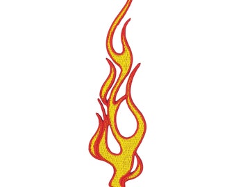 be93 - Parche termoadhesivo con llama de fuego, parche para aplicación, 3,2 x 12,2 cm