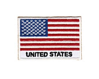 be99 United States Flag USA Travel Patch Iron-On Applique Patch Size 7.4 x 4.8 cm