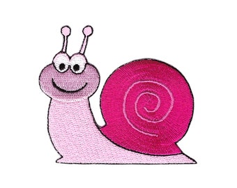 aa44 Patch Thermocollant Rose Escargot Taille 7,0 x 6,2 cm