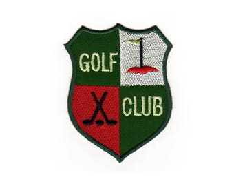 ae07 Golf Club Patch Sport Iron-On Application Patch Size 6.2 x 8 cm