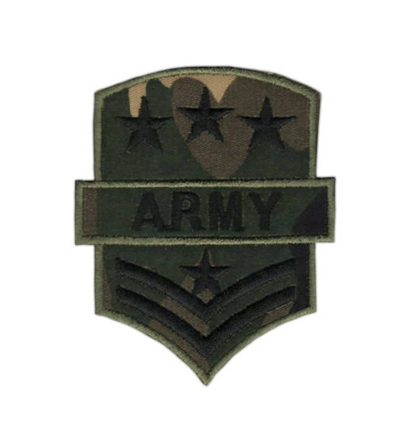 AG28 Army badge Embroidery Patch frame Application patches size 6.5 x 8.0 cm