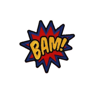 ab87 BAM! Strip Cartoon Animatie Kinderen Patch Strijkapplicatie Patch Grootte 10 x 9,2 cm