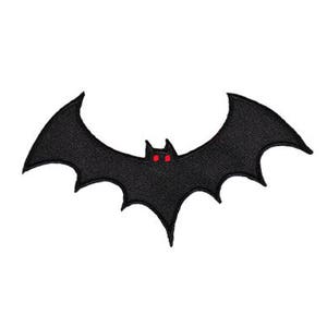 Puede incluir: Murciélago de fieltro negro con ojos rojos. Decoración de Halloween.