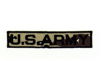 ag25 U.S. ARMY Badge Iron-On Applique Patch Size 9.0 x 2.0 cm