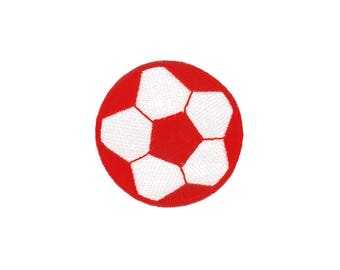 ae38 Fußball Aufnäher Sport Ball Kicker Bügelbild Applikation Patch Flicken Größe 4,5 x 4,5 cm