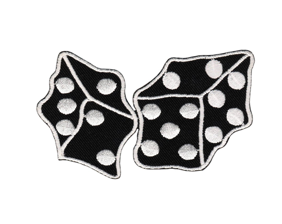 Bk37 - Dice Black Rockabilly Patch Iron-on Applique Patch 9.0 X 5.3 Cm ...