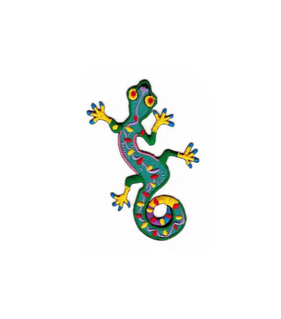Wappen Gepatcht Gecko Salamander Exklusiv Transfer Wärmeklebend Patch 