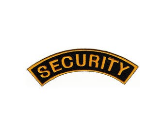 ad03 Patch de sécurité Security Guard Bouncer Patch thermocollant Patch Taille 9,5 x 2,5 cm