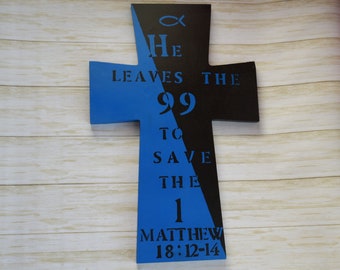 House Decor Cross For Christian Man / Religious Sign For Husband From Wife / Wood Wall Hanging For Family Living Prayer Room / Pastor Gift