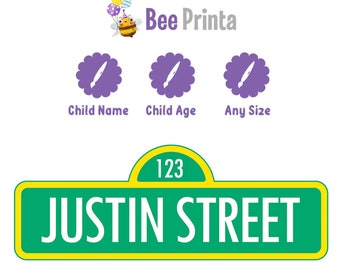 Sesame Street Signs Etsy
