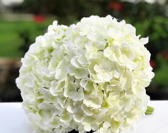 Enova Home Artificial Hydrangea Flower Bouquets (Set of 3) - Wedding Bouquet - Wedding Flowers - Artificial Bride Flowers - Gift for Her
