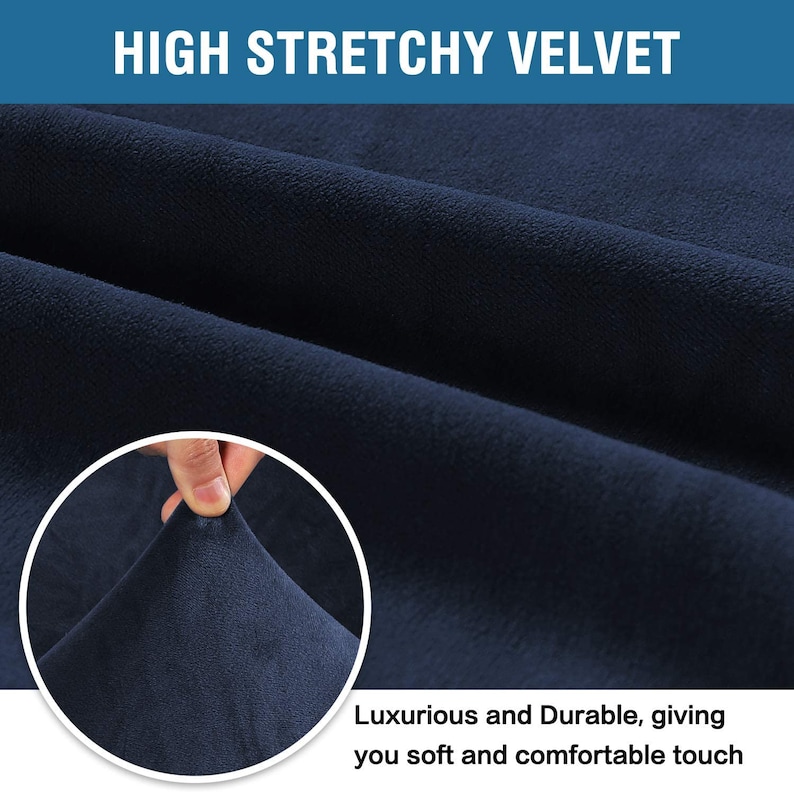 Enova Home Ultra Soft Thick Stretch Velvet Fabric Sofa - Etsy