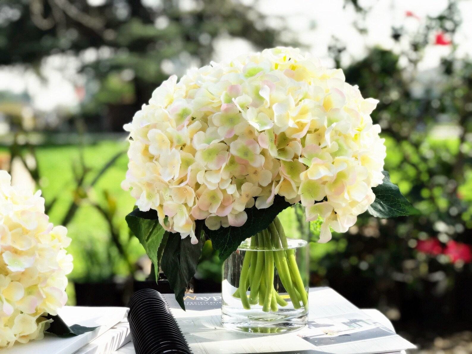 Enova Home Blush Artificial Hydrangea Flower Arrangements with Etsy