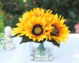 Beauty Gift American USA President Mock Contempt Artificial Sunflower Vases Bottle Blessing Card Beauty Gift American USA President Mock Contempt Artificial Sunflower Vases Bottle Blessing Card