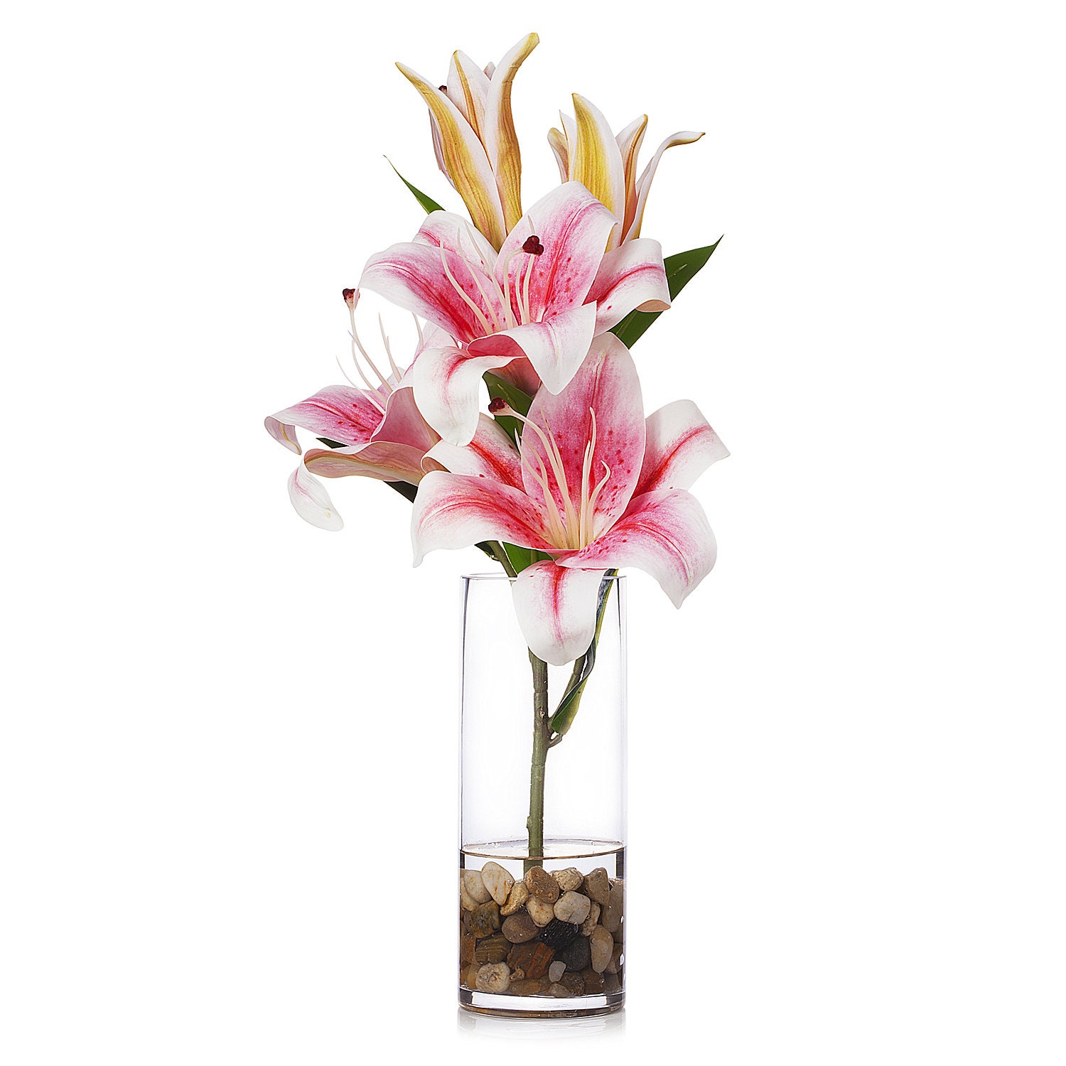 Enova Home 3 Large Heads Artificial Real Touch Lilies Flower - Etsy