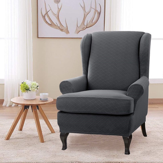 Enova Home Super Stretch Rhombus Jacquard Spandex Fabric 2 Uk Enova Home Super Stretch Rhombus, Wingback Chair Covers Uk