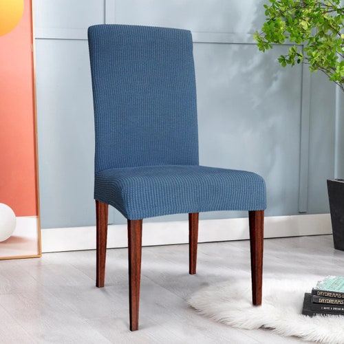 Seersucker Jacquard Stretchy Universal Dining Chair Slipcovers Etsy