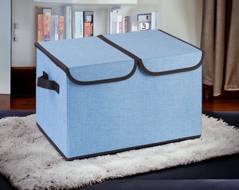Enova Home Large Storage Bins with Lids, Fabric Storage Boxes for Clothing, Closet Organizers and Storage for Organizing Closet Bookshelf