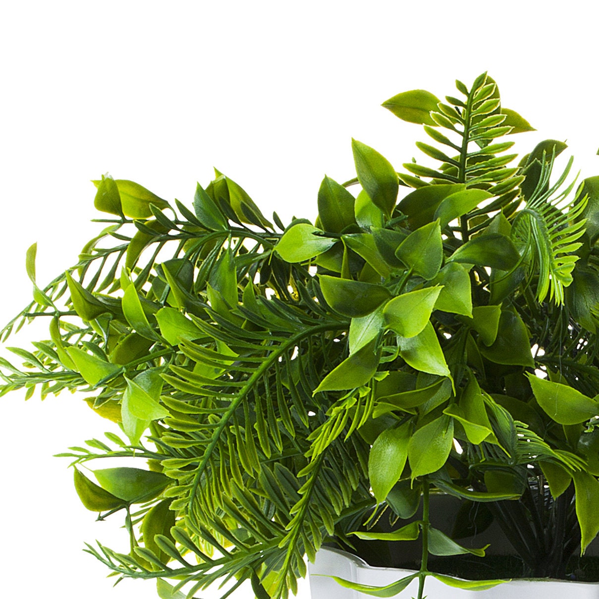 Artificial Greenery in White Pot Etsy