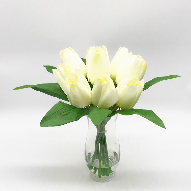 Enova Home Silk Tulips Artificial Flower Arrangement Etsy