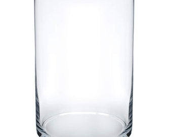 All Sizes Cylinder Shape Clear Flower Glass Vase 5 Inches Diameter For Indoor & Outdoor Wedding and Home Decoration