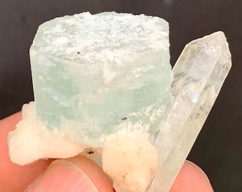 天然アクアマリンクリスタル（クォーツ入り）、シガール鉱山