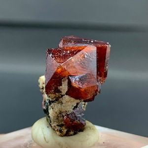 Natural Red Twin Zircon Crystals Bunch Specimen from Shigar Mine Skardu Pakistan, Red Zircon Crystals Bunch Cluster / 57 CT