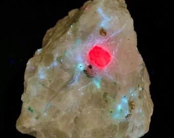 Red Ruby Fluorescent Specimen, Hunza Mine, Pakistan (120 Gram)