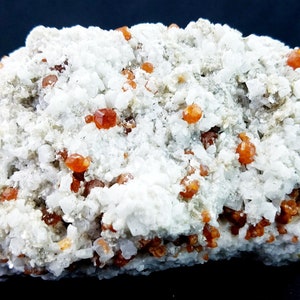 Orange Garnet Crystals Bunch On Feldspar from skardu pakistan 620 gm, 46 x 122 x 73 mm