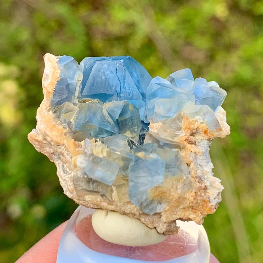 Rare Crystyals Rare Celestine Crystals Bunch With Calcite From Badakshan Mine ...