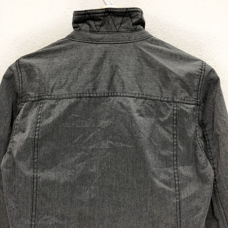 Rare! Vintage Hare Gray Denim Jacket Buttons Up Pockets Size Medium