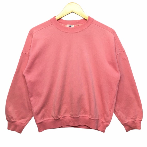 Champion Products USA Pink Crewneck Sweatshirt Pullover Size S | Etsy