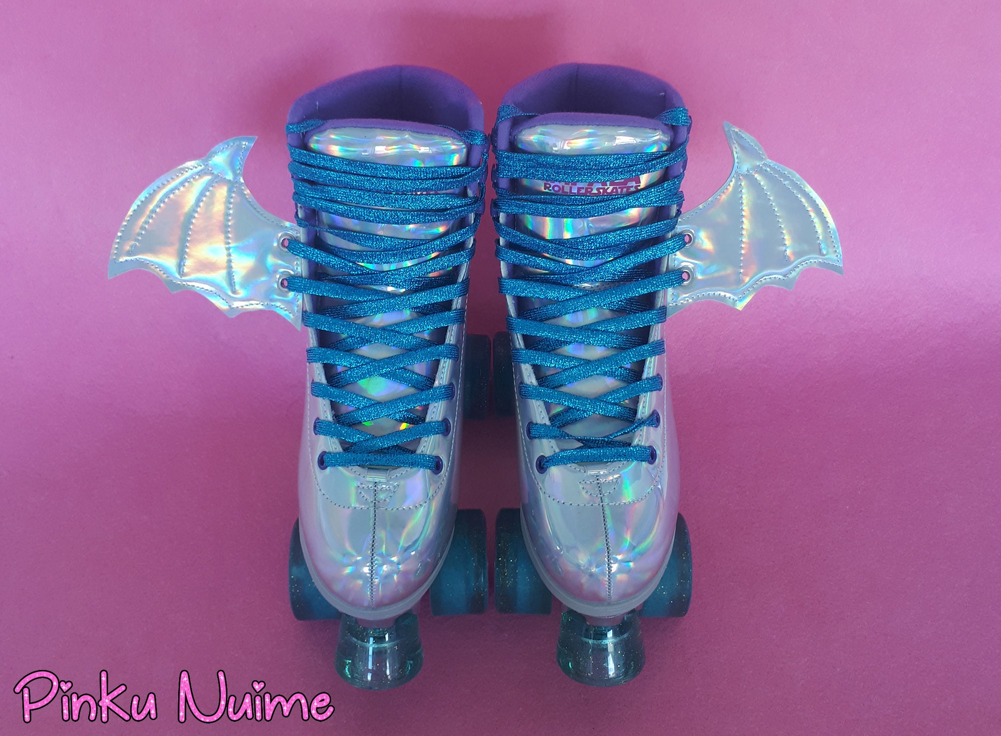 Holographic Pastelgoth Bat Wings for Roller Skates or Shoes Etsy