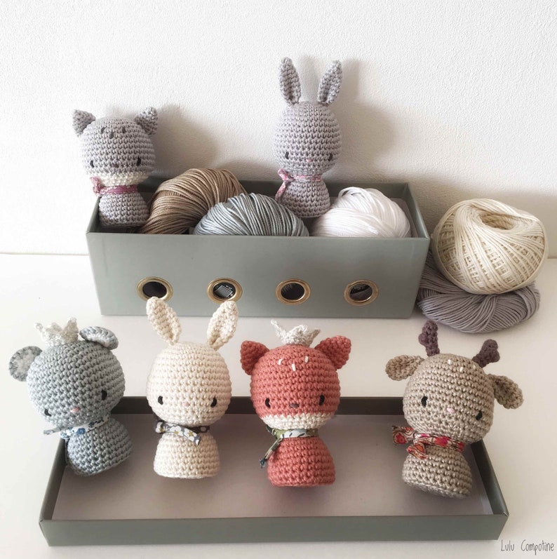 PDF tutorial in French/English/Deutsch crochet animals, Amigurumi animals the Animinis, pattern to download image 6