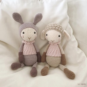 Tutoriel PDF en Français/English/Deutsch, lapin et mouton au crochet, Patron crochet amigurumi, Explications modèle au crochet image 5