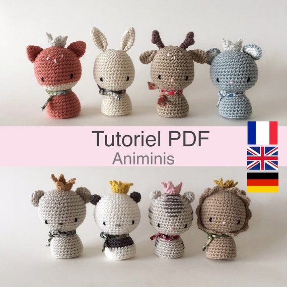 PDF Tutorial in French english deutsch Crochet Animals Amigurumi