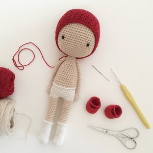 Tutoriel PDF en Français/English/Español/Deutsch/Português, poupée au crochet, patron, explications modele au crochet à télécharger image 6