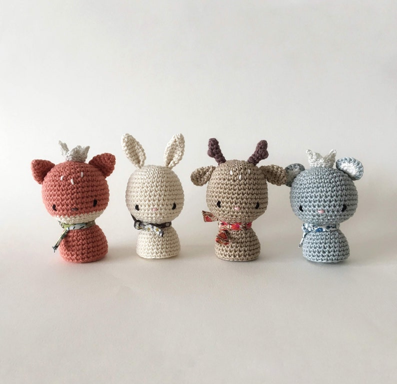 PDF tutorial in French/English/Deutsch crochet animals, Amigurumi animals the Animinis, pattern to download image 2