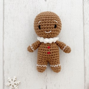 Tutoriel PDF en Français/English petit bonhomme pain d'épices au crochet et friandises, patron, explications modèle au crochet image 6