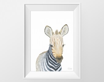 Baby Zebra Nursery print, Safari PRINTABLE kinderkamer kunst, Safari dieren, Nursery muur kunst, DIGITALE DOWNLOAD