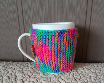 Tea Mug Cozy, Knitted mug warmer, Coffee Cup Sleeve, Coffee Mug Cozy, Knitted gift, Cup Cosy, Hand Knit Coffee Cozy, Handmade, Kitchen decor