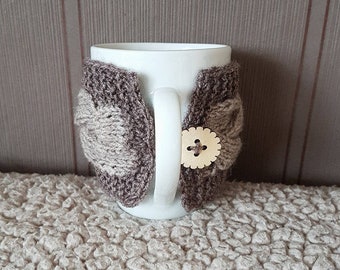 Knitted mug warmer, Coffee Cup Sleeve, Coffee Mug Cozy, Knitted gift, Cup Cosy, Hand Knit Coffee Cozy, Handmade, Kitchen decor, Tea Mug Cozy