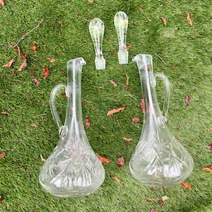 Pair of elegant vintage decanters