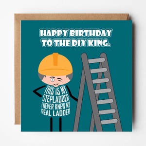 Lustige Geburtstagskarte für Ihn | Witzige Karte | Lustige Dad Karte | Alles Gute zum Geburtstag DIY König | Entworfen von Versed Aid