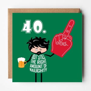 Cartão de aniversário de 40 anos engraçado e rude para ele | Perfeito para aqueles com um senso de humor atrevido! | Projetado por Versed Aid
